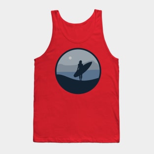 Surf Girl Silhouette Tank Top
